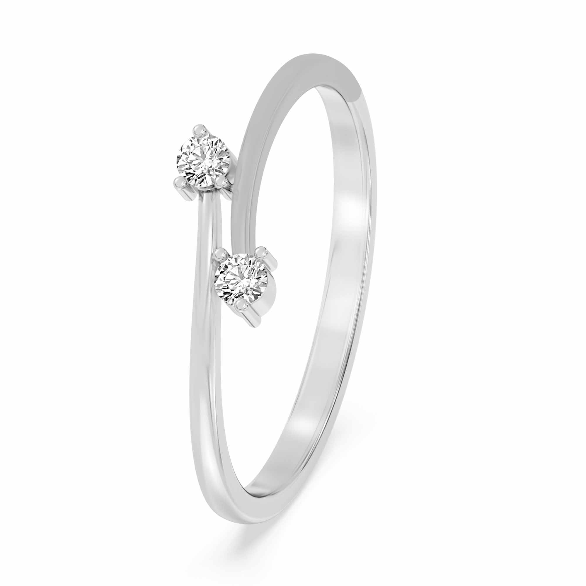 Twin Sparkle Minimalist Diamond Ring